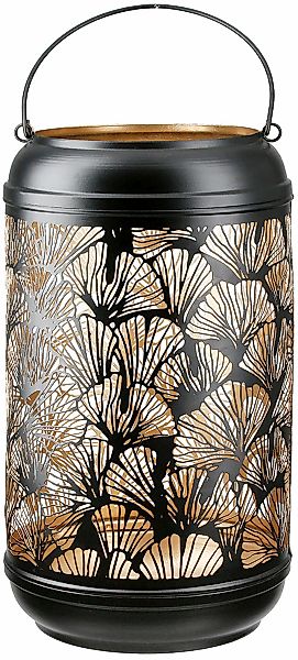 GILDE Windlicht "Windlicht Ginkgo, schwarz H.36 cm", (1 St.) günstig online kaufen