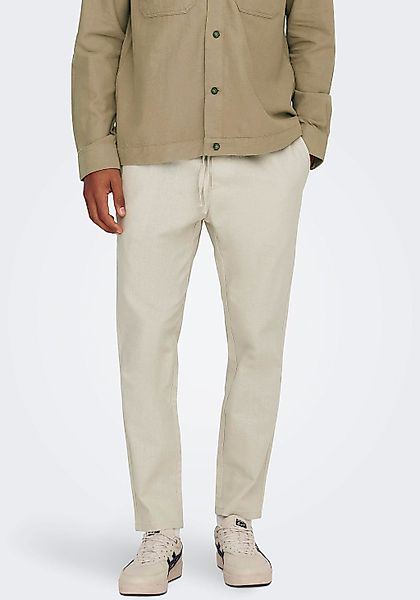 Only & Sons Herren Sweatpant ONSLINUS CROP LIN - Tapered Fit günstig online kaufen