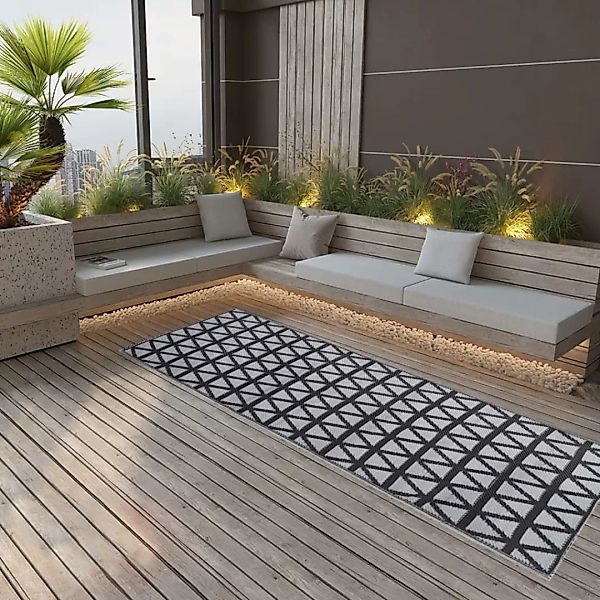 Vidaxl Outdoor-teppich Schwarz 80x250 Cm Pp günstig online kaufen