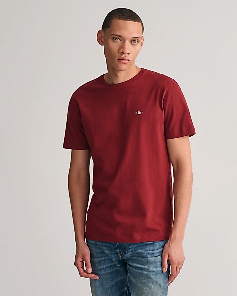 Gant "REG SHIELD SS T-SHIRT" mit Logostickerei auf der Brust günstig online kaufen