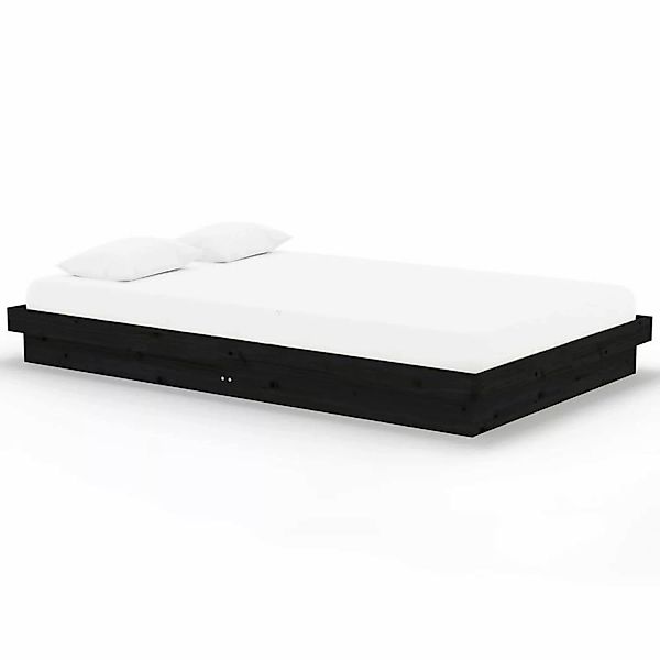 vidaXL Massivholzbett Schwarz 120x200 cm1279448 günstig online kaufen