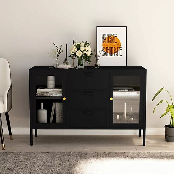 vidaXL Sideboard Sideboard Schwarz 105x35x70 cm günstig online kaufen