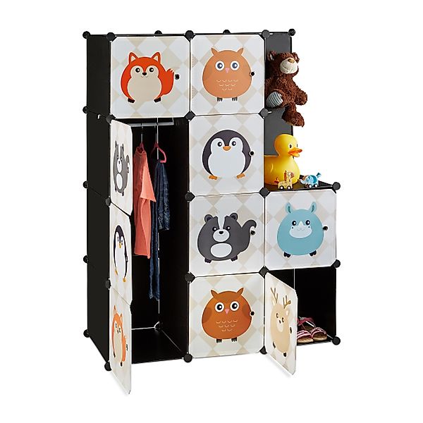 relaxdays Steckregal Kinderzimmer mit Tiermotive günstig online kaufen