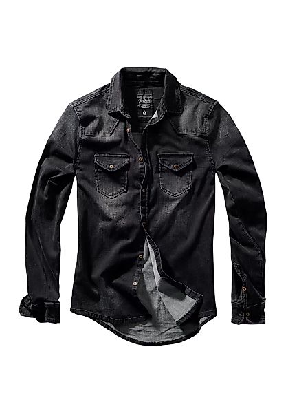 Brandit Jeanshemd Riley Denim Shirt Long Sleeve black Gr. M günstig online kaufen