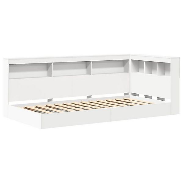 vidaXL Bett Buchregalbett Weiß 75x190 cm Spanplatte (2-tlg) günstig online kaufen