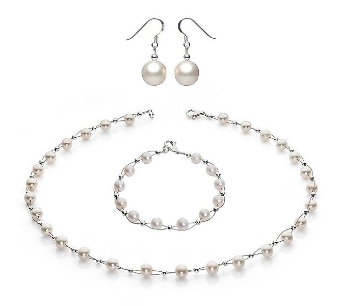 Schmuck Krone Schmuckset Schmuck-Set aus Perlen Collier, Armband und Paar O günstig online kaufen