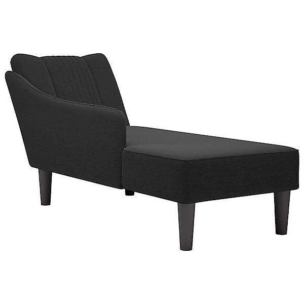 vidaXL Chaiselongue, Chaiselongue mit Rechter Armlehne Schwarz Stoff günstig online kaufen