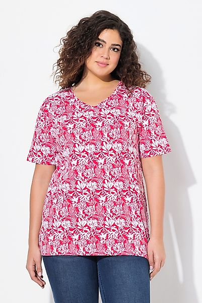 Ulla Popken T-Shirt T-Shirt floraler Druck günstig online kaufen