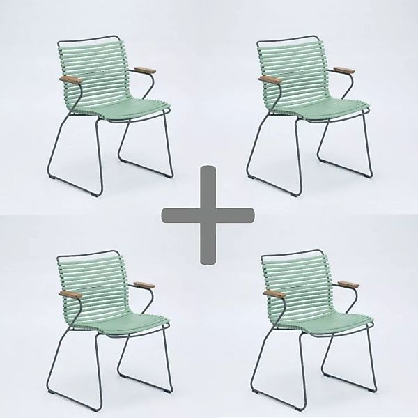 Sparset 4 tlg. Stuhl Click pastellgrün günstig online kaufen