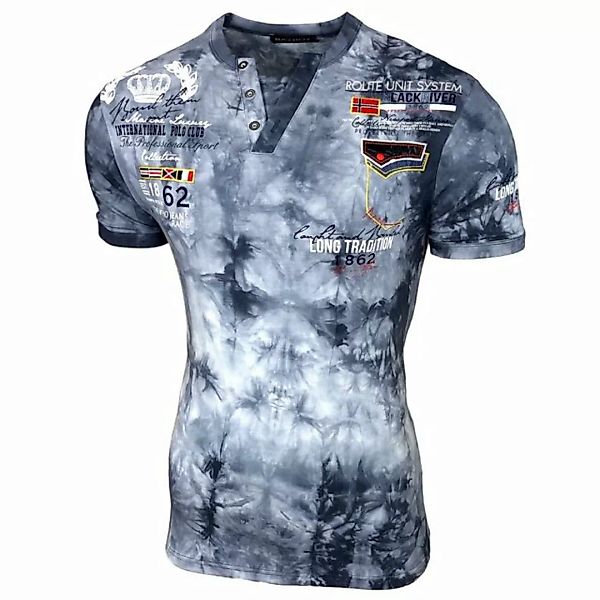 Baxboy T-Shirt Baxboy Verwaschen Kurzarm T-Shirt trendiger 2-in-1-Optik Bat günstig online kaufen