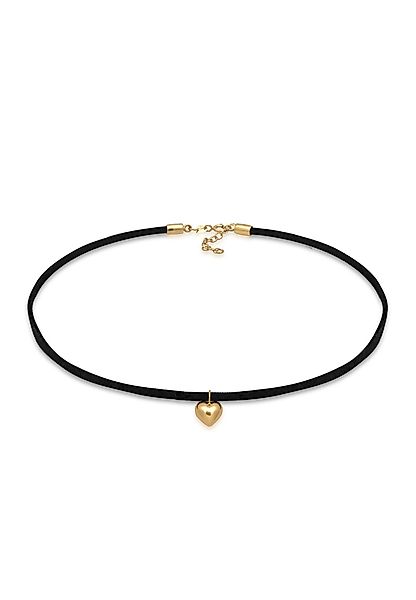 Elli Choker Lederkette synthetisch Herz Anhänger günstig online kaufen