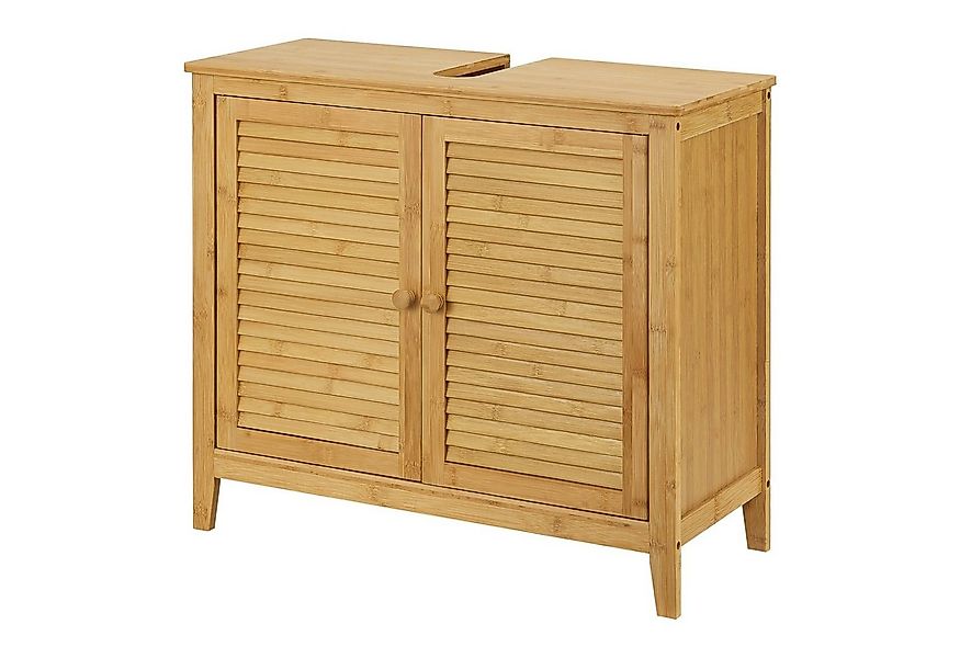 en.casa Waschbeckenunterschrank Värmdö Badezimmerschrank 60x67x30 aus Bambu günstig online kaufen