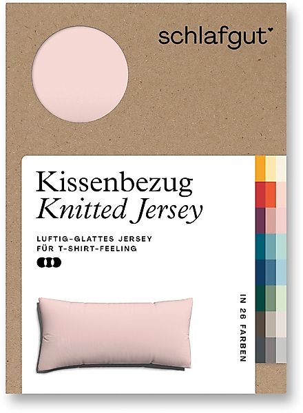 Schlafgut Kissenbezug »Knitted Jersey aus Bio-Baumwolle mit Elasthan, bügel günstig online kaufen