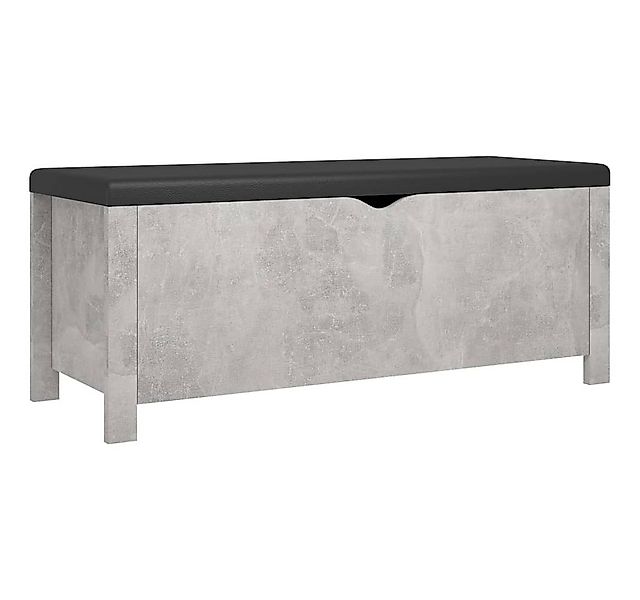 vidaXL Aufbewahrungsbox Sitzbank mit Stauraum und Kissen Betongrau 105x40x4 günstig online kaufen