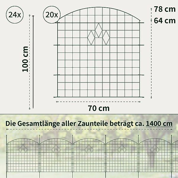 VERDOBA Zaun Teichzaun Gartenzaun Hundezaun - günstig online kaufen