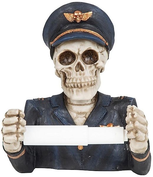 Geschenkestadl Toilettenpapierhalter Toilettenpapierhalter Totenkopf Pilot günstig online kaufen