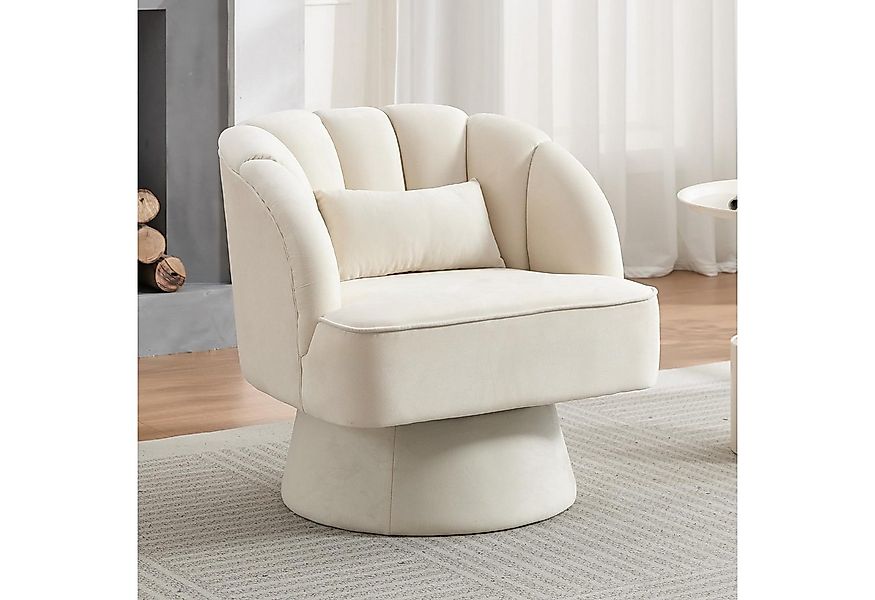 GarveeMore Drehsessel 360-Grad-Sessel mit Samtpolsterung,bequemer runder Lo günstig online kaufen