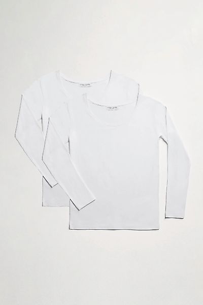 YSABEL MORA Langarmshirt, (2er Pack), Rundhals-Ausschnitt, weich, Baumwollm günstig online kaufen