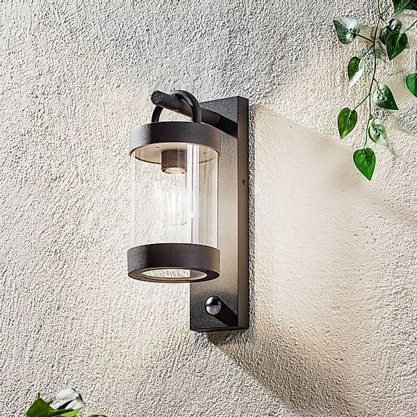 Außenwandlampe Sambesi, anthrazit, Sensor, Aluguss günstig online kaufen