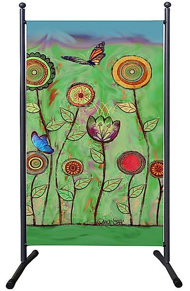 Quick Star Paravent Paravent 1tlg. 180x180cm RETRO Flowers günstig online kaufen