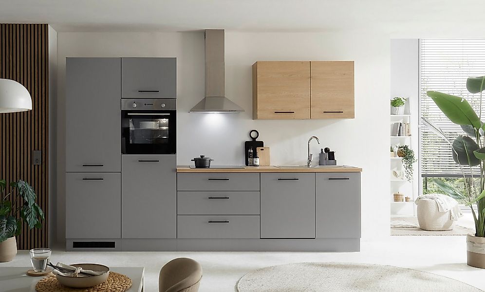 KOCHSTATION Küchenzeile KS-Malfi, Breite 320cm, wahlweise mit E-Geräten, Ar günstig online kaufen