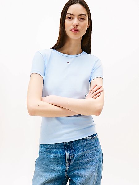 Tommy Jeans T-Shirt "TJW SLIM ESSENTIAL RIB SS", mit gerippter Struktur günstig online kaufen