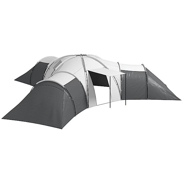 Outsunny Campingzelt Polyester Stahl Grau 615L x 615B x 225H cm günstig online kaufen