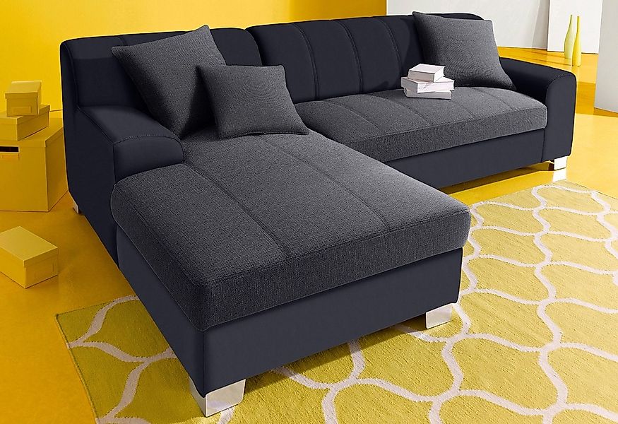 DOMO collection Ecksofa "Turah incl. Zierkissen, moderne Steppung, auch in günstig online kaufen