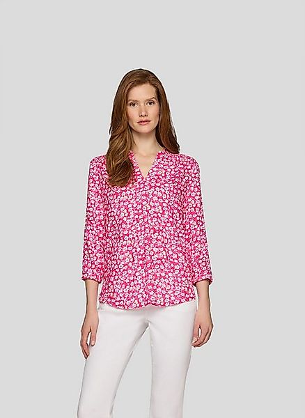 Rabe Klassische Bluse Rabe Bluse mit floralem Allover-Print und V-Ausschnit günstig online kaufen