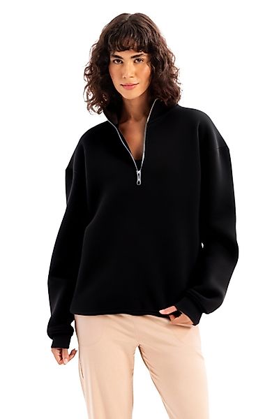 JUSTEVER Sweatshirt Oversize-Fit-Damen-Sweatshirt mit Stehkragen und günstig online kaufen