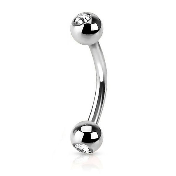 viva-adorno Augenbrauenpiercing Piercing Banane mit Kristall günstig online kaufen