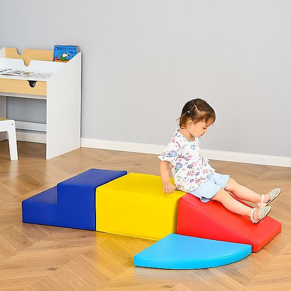 HOMCOM Softbausteine  4-teiliges Set aus Schaumstoff, Riesenbausteine, Baus günstig online kaufen