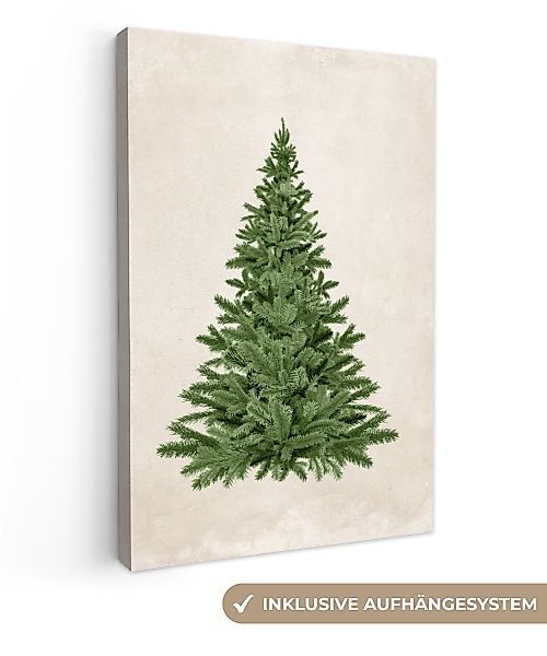 OneMillionCanvasses® Leinwandbild Weihnachtsbaum - Grün - günstig online kaufen