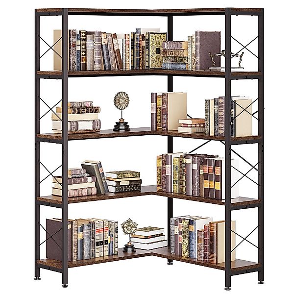 Wildhome Bücherregal 5-Regal Etagere mit Metallrahmen, günstig online kaufen