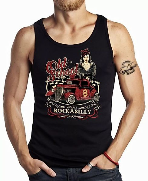 GASOLINE BANDIT® Tanktop für Hot-Rod Biker Racer Fans: Old School Rockabill günstig online kaufen