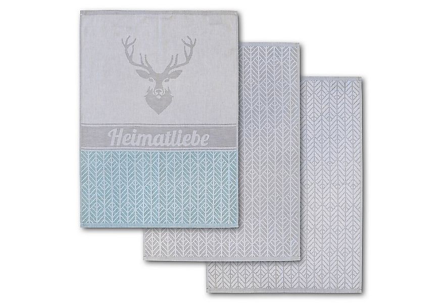 Dyckhoff Geschirrtuch Heimat, mit 3 verschiedenen Motiven, Heimatliebe, (Se günstig online kaufen