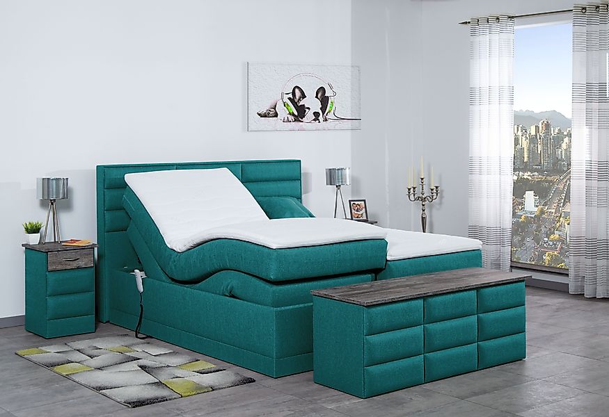 Meisterbetten Boxspringbett Pino (mit Motor, 7-Zonen günstig online kaufen