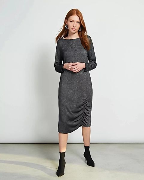 Midi Kleid Tribeca In Silber-schwarz günstig online kaufen