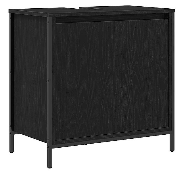 vidaXL Badezimmerspiegelschrank Waschbeckenunterschrank Schwarz 60x34,5x60 günstig online kaufen