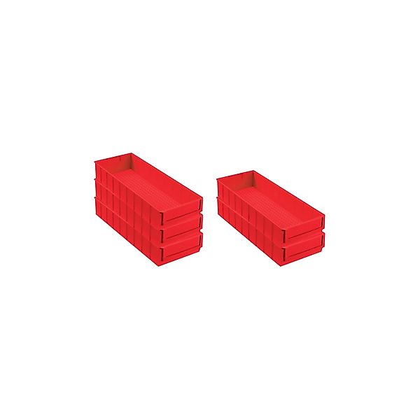 PROREGAL SparSet 5x Rote Industriebox 500 B HxBxT 8,1 x 18,3 x 50 cm 6 Lite günstig online kaufen