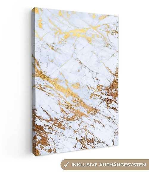 OneMillionCanvasses® Leinwandbild Marmor - Gold - günstig online kaufen