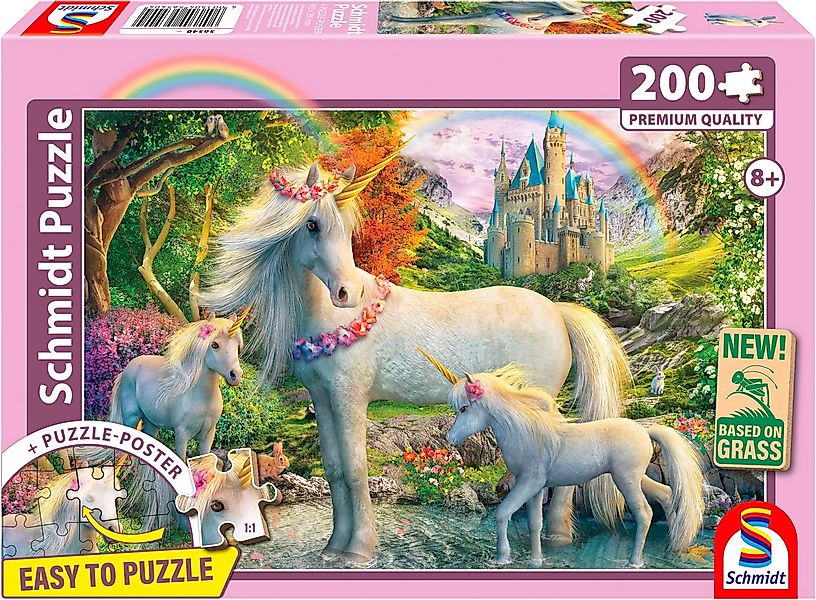 Schmidt Spiele Puzzle Einhornstute mit zwei Fohlen, 200 Puzzleteile, Made i günstig online kaufen