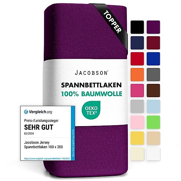 Jacobson Spannbettlaken TOPPER aus 100% Baumwolle, günstig online kaufen