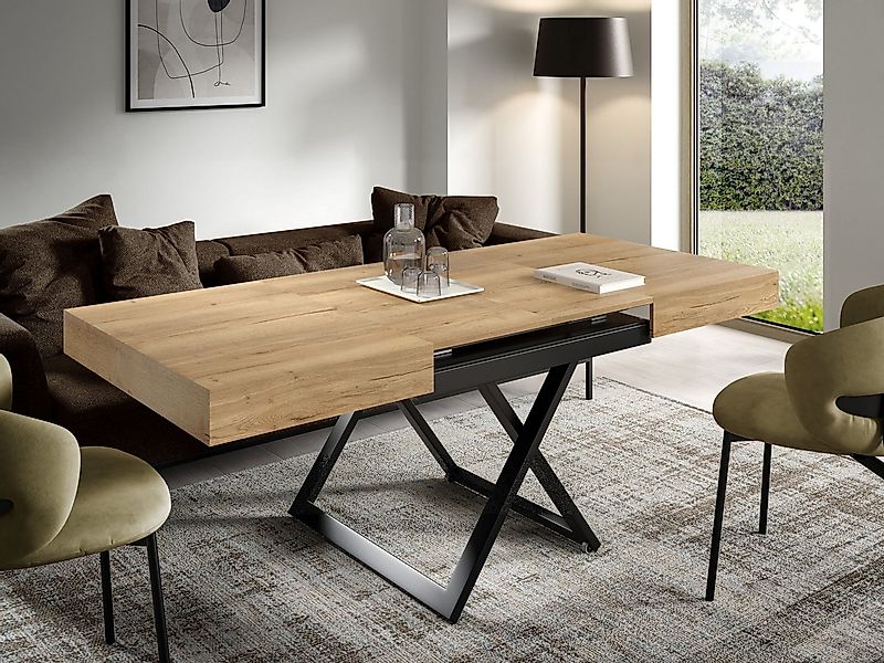 S-Style Möbel Couchtisch und Esstisch Elano mit schwarzen Metallfüßen, Hoch günstig online kaufen