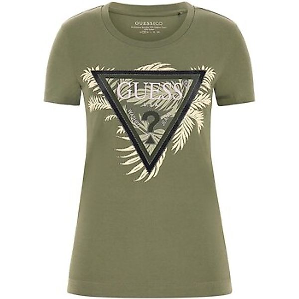 Guess  T-Shirt Cn Ss Triangle Palm Print günstig online kaufen