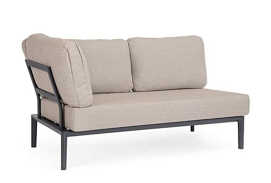 Bizzotto Gartensofa Gerald aus Aluminium Eck-Element, Anthrazit günstig online kaufen