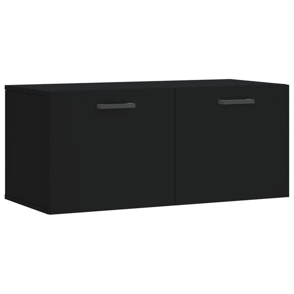 vidaXL Hängeschrank Wandschrank Schwarz 80x36,5x35 cm günstig online kaufen