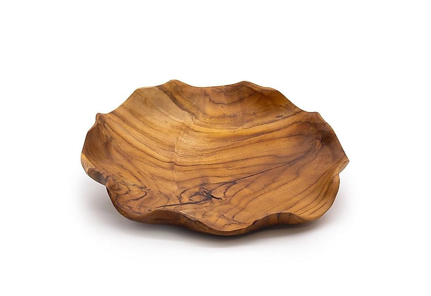 Bali-Homedecor Dekoschale Glatte, runde Obstschale aus Teakholz- 28x5.5cm günstig online kaufen