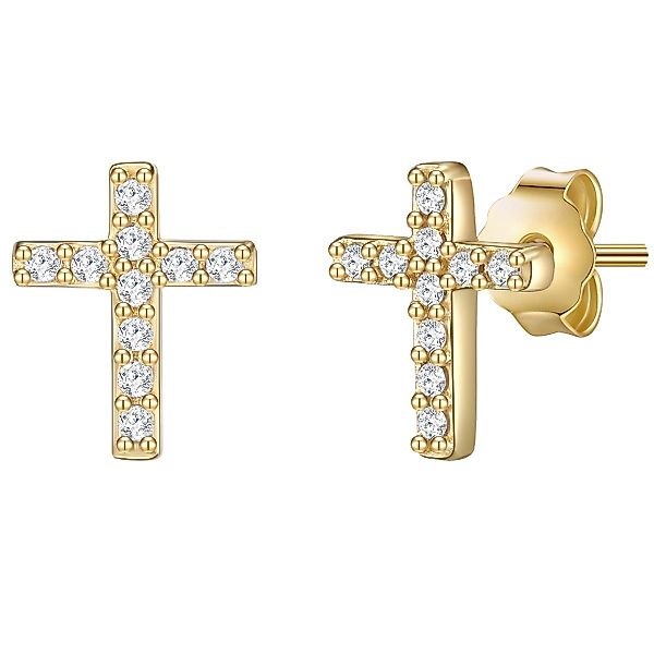 Lulu & Jane Paar Ohrstecker Kreuz günstig online kaufen