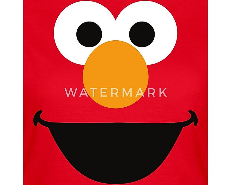 Spreadshirt T-Shirt Sesamstraße Elmo Gesicht Kostüm Karneval Frauen T-Shirt günstig online kaufen